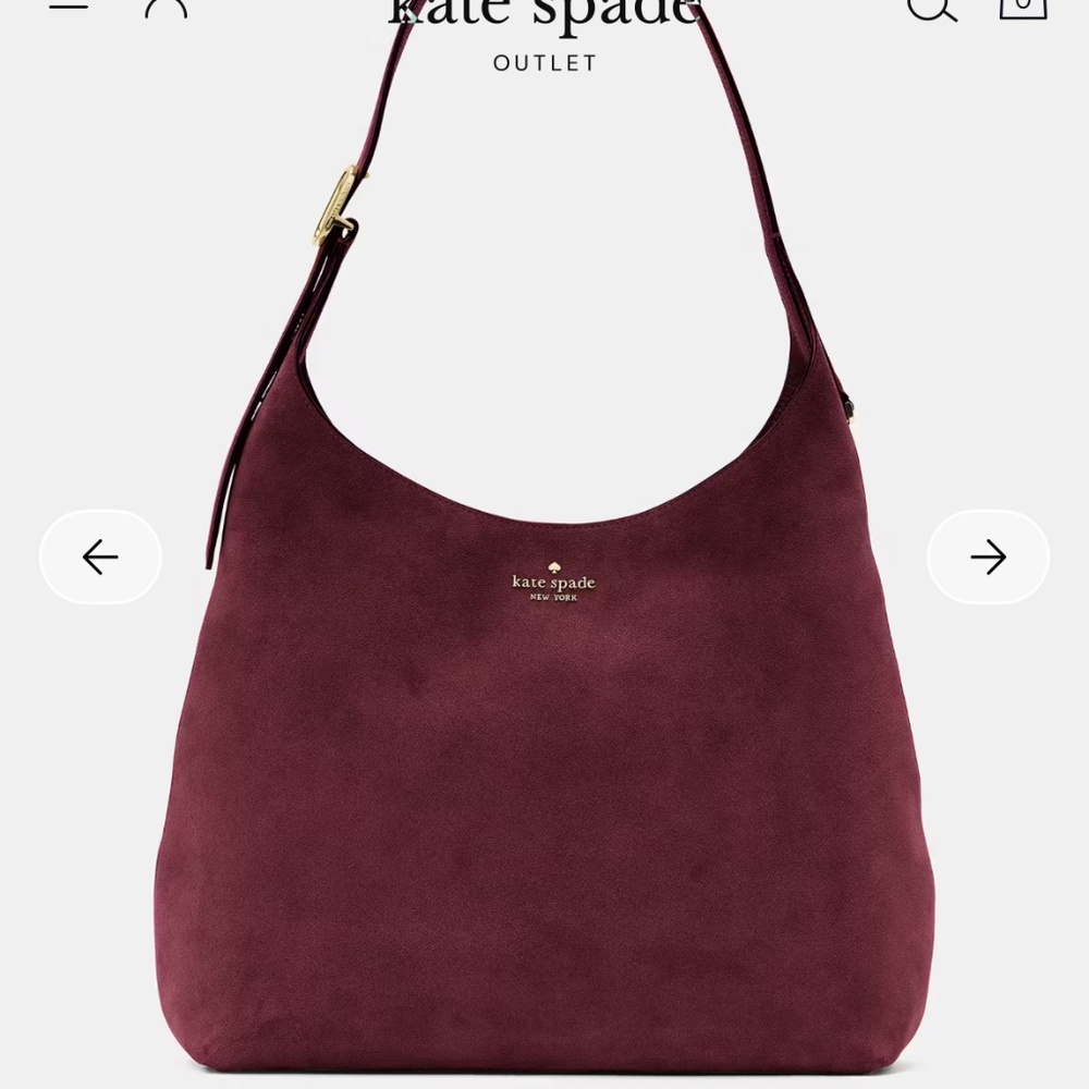 454 Suede Large Shoulder Bag Dark Merlot